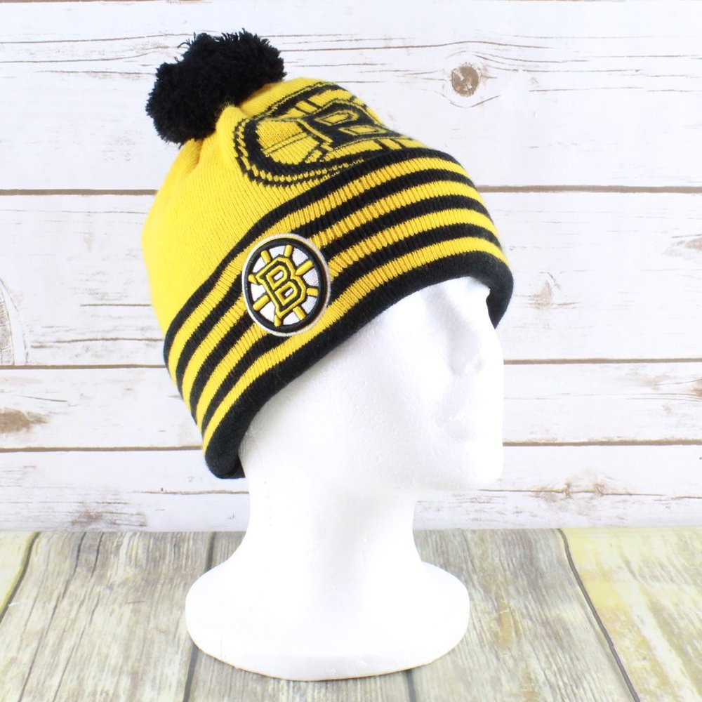 NHL Fan Favorite Bruins Beanie Pom Hat One Size - Picture 1 of 8